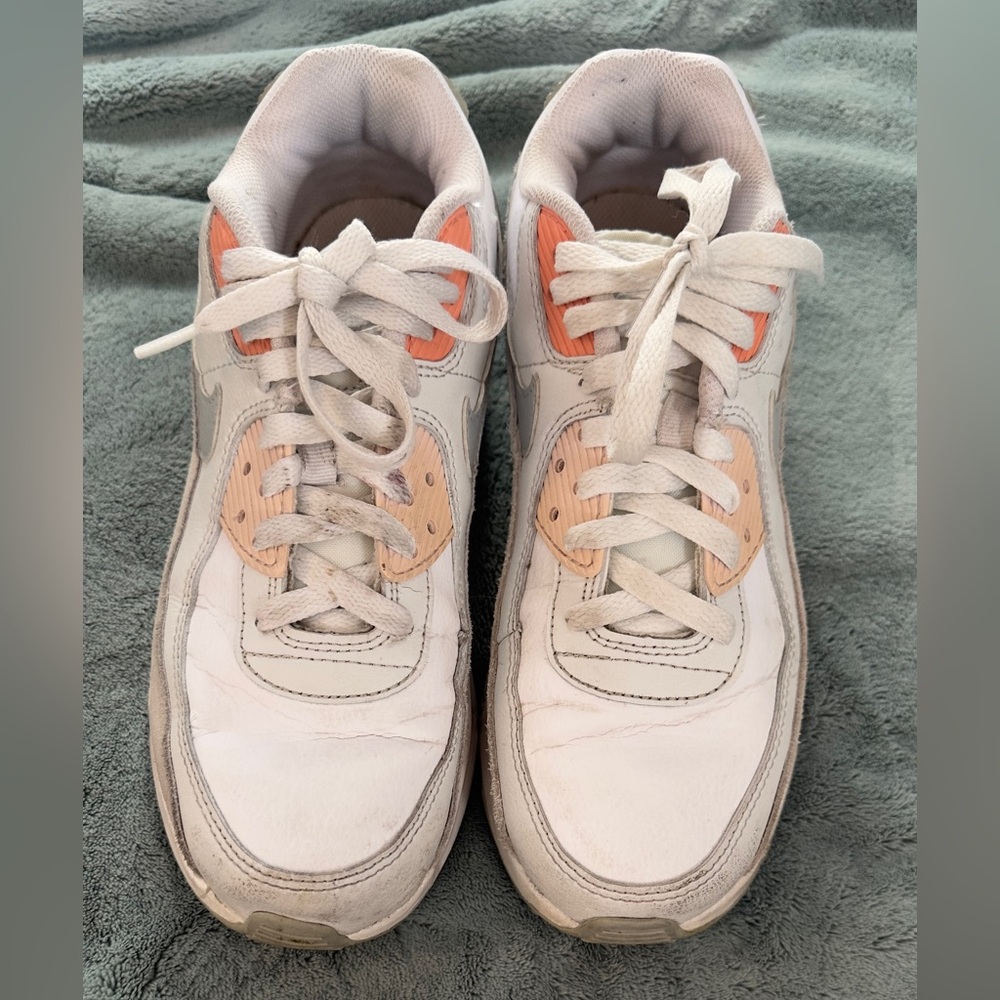 Nike White and Orange Athletic Shoes